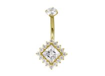 Banana titanio pvd oro diamante patrón blanco diamantes de imitación