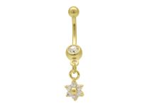 Banana Acero Dorado Oro Fino Motivo Fantasía Estrella Set Cristal Blanco |  ITC