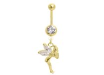 Banana Acero Dorado Oro Fino Fantasía Hada Cristal Blanco |  ITC