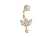 Banana de acero chapado en oro Marquesina de cristal blanco