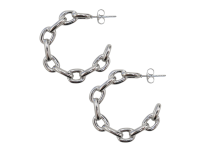 Par de pendientes de plata con cadenas