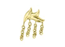 Accesorio interior Titanio pvd oro 0,9 mm ondulado para 3 cadenas