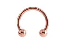 Herradura de acero rosa con bolas |  ITC