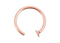 Anillo abierto de acero dorado con disco 3 mm |  ITC