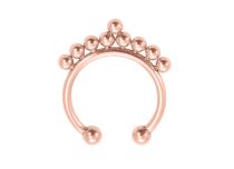 Faux Jewel Septum Acero Rosa Oro Bola Herradura |  ITC