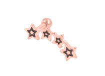 Barbell Steel Gold Pink Star pattern |  ITC