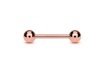 Barbell Acero Oro Rosa con Bolas 3 mm |  ITC