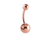 Plátano de ombligo de acero Rosa con bolas 5 / 8 mm |  ITC