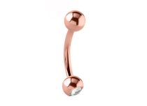 Plátano de acero dorado rosa con cristal blanco |  ITC