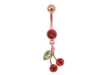 Ombligo Banana Acero Oro Rosa Cereza Cristal Rojo |  ITC