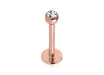 Labret Acier Doré Rose Cristal Blanc |  ITC