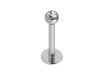 Labret titane interne stérile cristal blanc 1,2x8 / 1,2x10 mm boîte 10 pcs