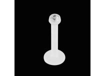 Caja de 10 unidades de Labret BioFlex Estéril Blanco Antimicrobiano Rhinestone 3 mm |  ITC