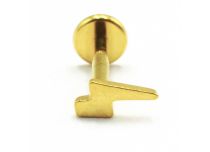 Labret Titanio PVD Oro Patrón interno estéril Zip |  ITC