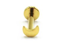 Labret Titanio PVD Oro Interna Estéril Patrón Media Luna |  ITC