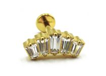 Labret Titanio PVD Oro Estéril Interno Corona Patrón |  ITC