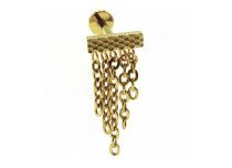 Labret Titanio PVD Oro Patrón Estéril Interno 5 Cadenetas |  ITC
