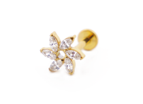 Labret Titanio PVD Oro Estéril Interno Strass Mill patrón |  ITC