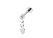 Labret Titane Interne Stérile motif Strass et Larme |  ITC