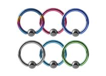 Anillo Titanio Color Bola Hematites 4 mm |  ITC