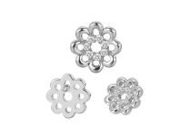 Accesorio interior Motivo floral de titanio con strass blanco