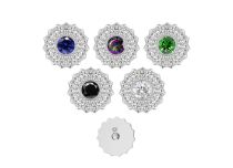 Accesorio interior Titanio 0.9 motivo redondo strass blanco