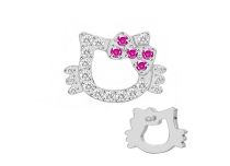 Accesorio interior Titanio 0.9 kawaii motivo gato strass blanco