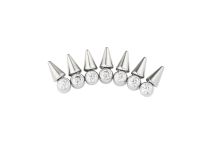 Accesorio interior Titanio 0,9 mm motivo corona punta strass