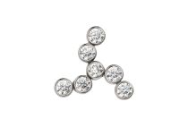 Accesorio interior de titanio de 0,9 mm con motivo de trinidad de strass