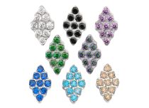 Accesorio interno de titanio de 0,9 mm con patrón de diamante multistrass