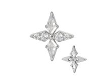 Accesorio interior Titanio 0,9 blanco strass motivo estrella