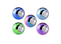 Bola de acero anodizado con cristal blanco|  ITC