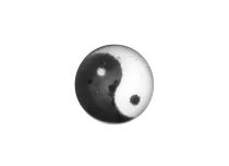 Bola de acero enroscable con motivo Yin Yang |  ITC
