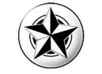 Bola de Acero Push Clip Motivo Estrella Blanco y Negro | Itc