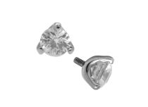 Accessoire vis interne Fonte d'Acier Tête Cristal Blanc Rond |  ITC