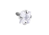 Cabeza Acero Tornillo Interior Cuadrado Rayado Blanco |  ITC