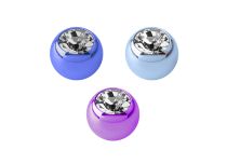 Bola de Titanio de Color con Cristal Blanco para Joyería 1,2 mm |  ITC