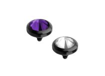 Disco de titanio negro Tornillo interno Cristal de color |  ITC