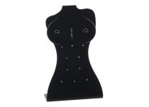 Expositor para 12 joyas teton acryl. Negro