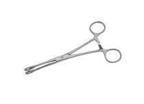 Pinza de acero inoxidable redonda pequeña abierta 4,5 x 8 mm longitud 15,5 cm