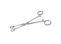 Pinza de acero inoxidable, redonda, 7,5 x 12,5 mm, 18 cm de longitud