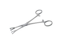 Pinza acero inoxidable triángulo abierto 5,5 x 11 mm, longitud 15,5 cm