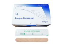 Depresores linguales de madera envueltos individualmente (caja de 100)