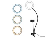 Lámpara circular de 64 leds con clip y soporte para smartphone SLR-16 BC | DÖRR
