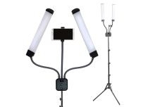 Lámpara de pie LED doble